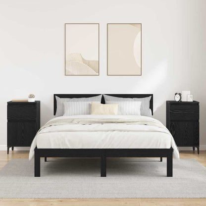 Bedside Cabinet 2 pcs Black oak 40 x 35 x 70 cm Engineered wood
