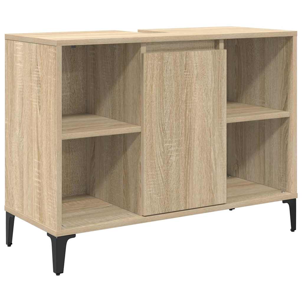 Sink cabinet with Shelf with Storage Sonoma Oak 80 x 33 x 60 cm