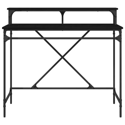 Desk Black Oak 100 x 50 x 90 cm Engineered Wood