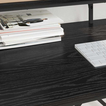 Desk Black Oak 80 x 50 x 90 cm Engineered Wood