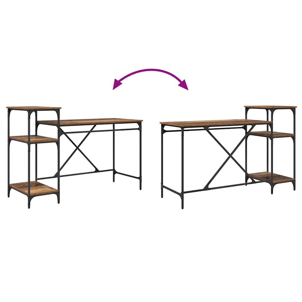 Desk Old Wood 135 x 50 x 90 cm Engineered Wood