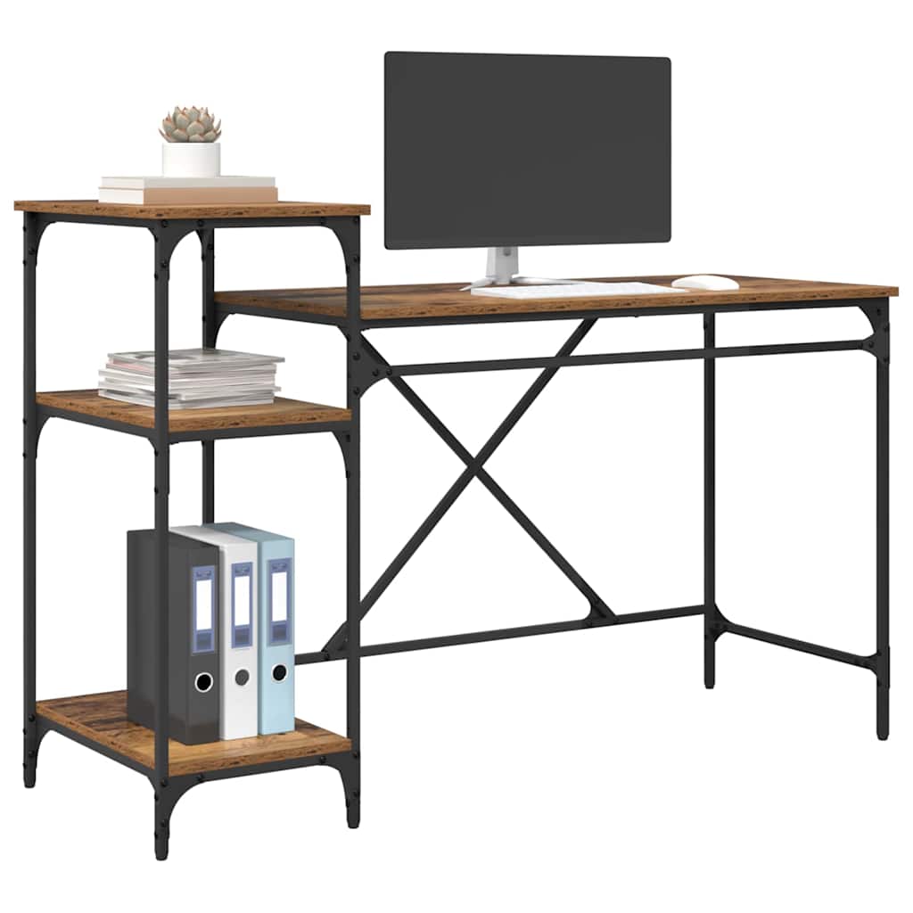 Desk Old Wood 135 x 50 x 90 cm Engineered Wood