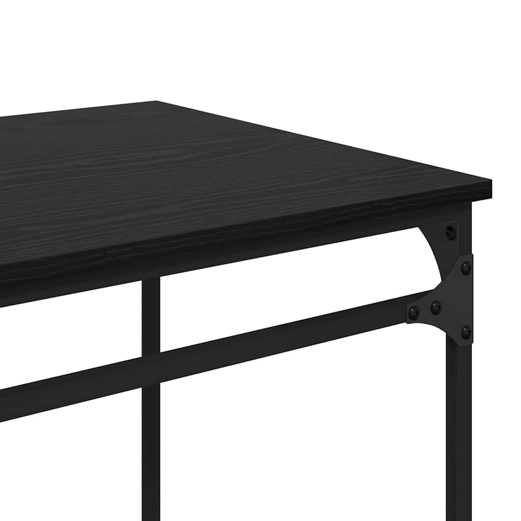 Desk Black Oak 105 x 50 x 90 cm Engineered Wood