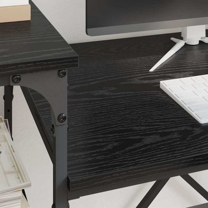Desk Black Oak 105 x 50 x 90 cm Engineered Wood