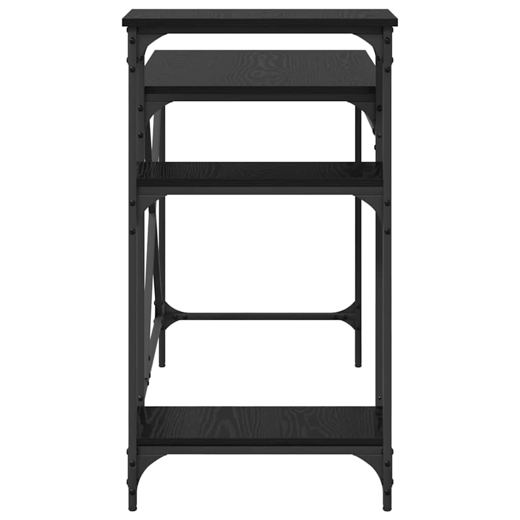 Desk Black Oak 105 x 50 x 90 cm Engineered Wood