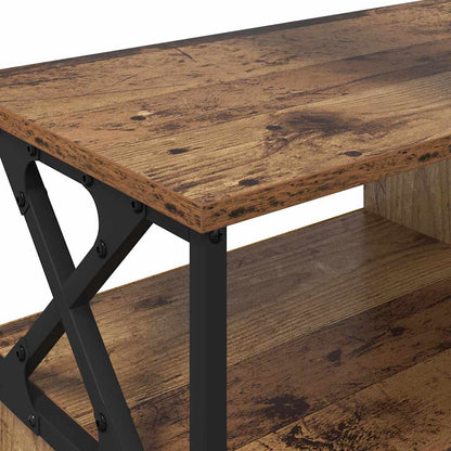 TV Cabinet Old Wood 90 x 33 x 45 cm Engineered Wood and Steel