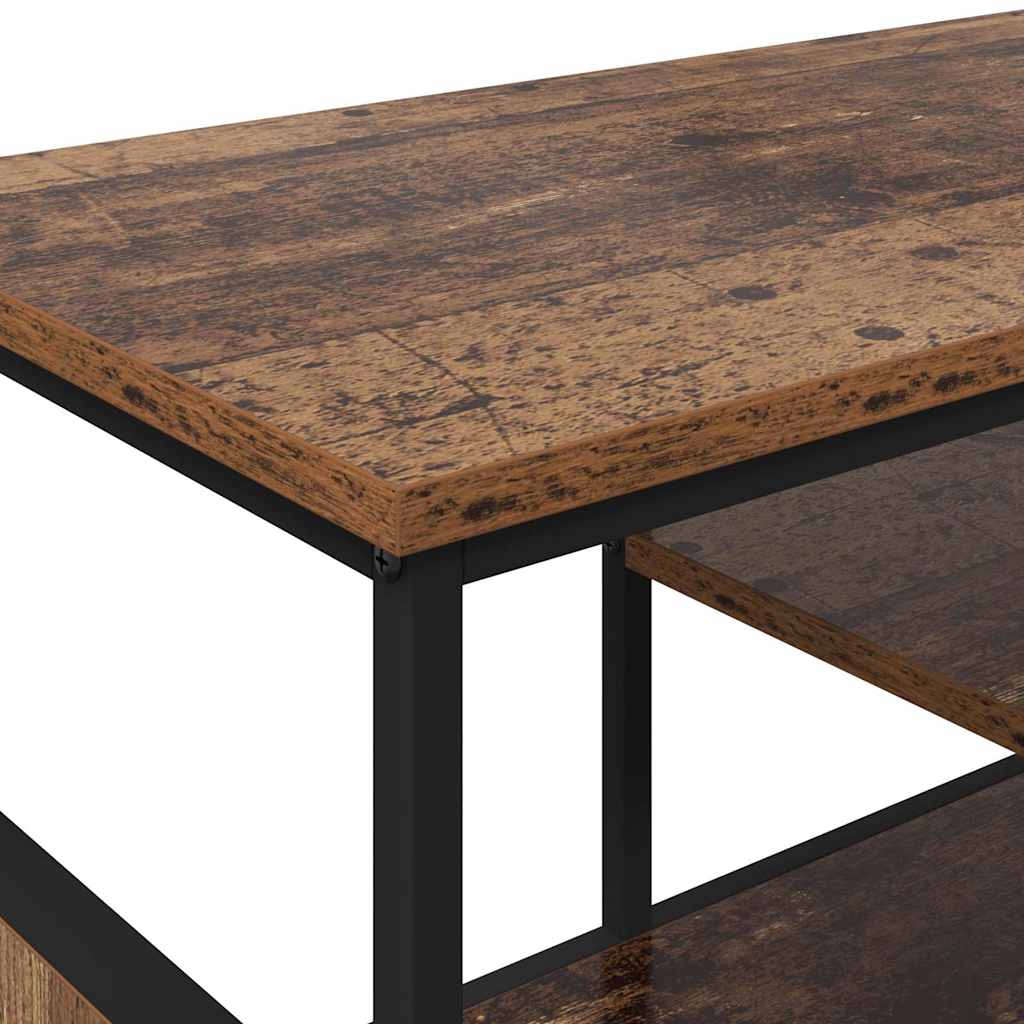 TV Cabinet Old Wood 100 x 35 x 45 cm Engineered Wood and Iron