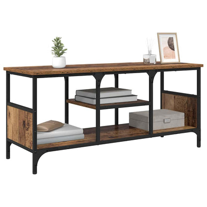 TV Cabinet Old Wood 100 x 35 x 45 cm Engineered Wood and Iron