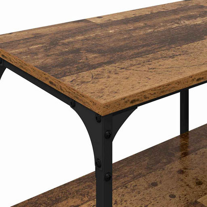 TV Cabinet Old Wood 201 x 35 x 45 cm Engineered Wood and Iron