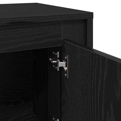 TV Cabinet Black Oak 102 x 35 x 45 cm Engineered Wood