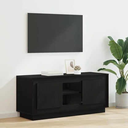 TV Cabinet Black Oak 102 x 35 x 45 cm Engineered Wood