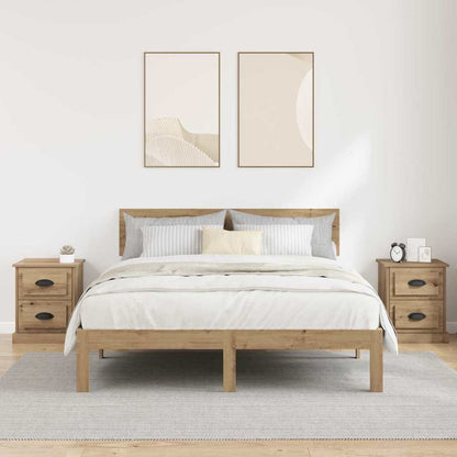 Bedside Cabinet with Drawer 2 pcs Artisan oak 39 x 39 x 47.5 cm