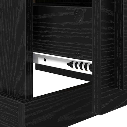 Bedside Cabinet Black oak 39 x 39 x 47.5 cm Engineered wood
