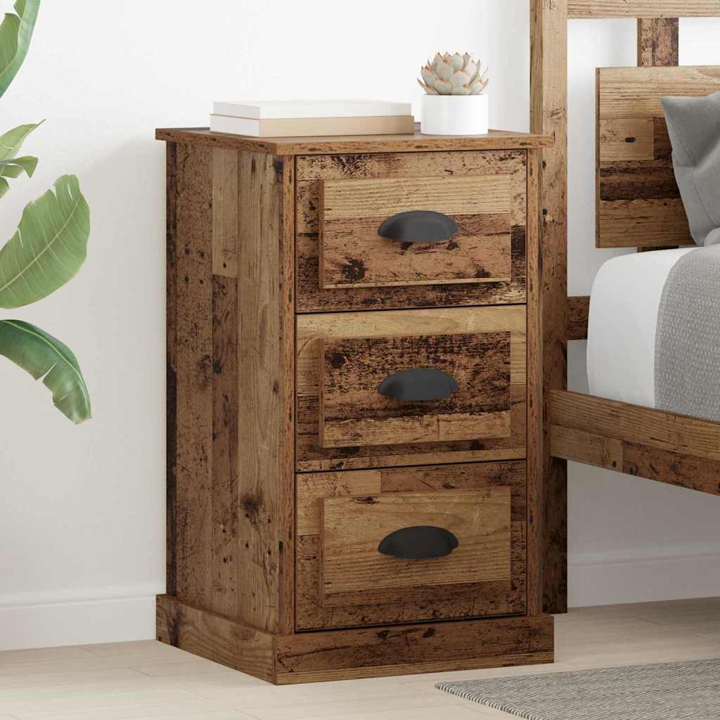 Bedside Cabinet Old Wood 39 x 39 x 67.5 cm Engineered Wood