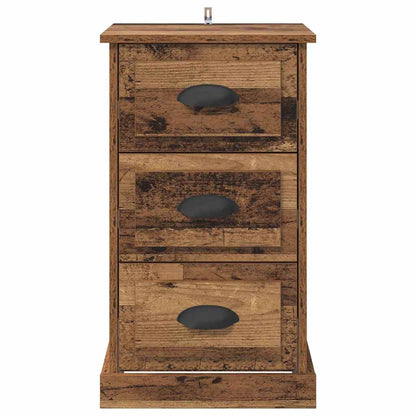 Bedside Cabinet Old Wood 39 x 39 x 67.5 cm Engineered Wood