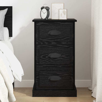 Bedside Cabinet Black Oak 39 x 39 x 67.5 cm Engineered Wood