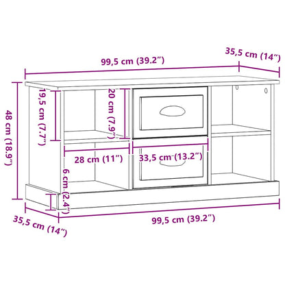 TV Cabinet Artisan Oak 99.5 x 35.5 x 48 cm Engineered Wood