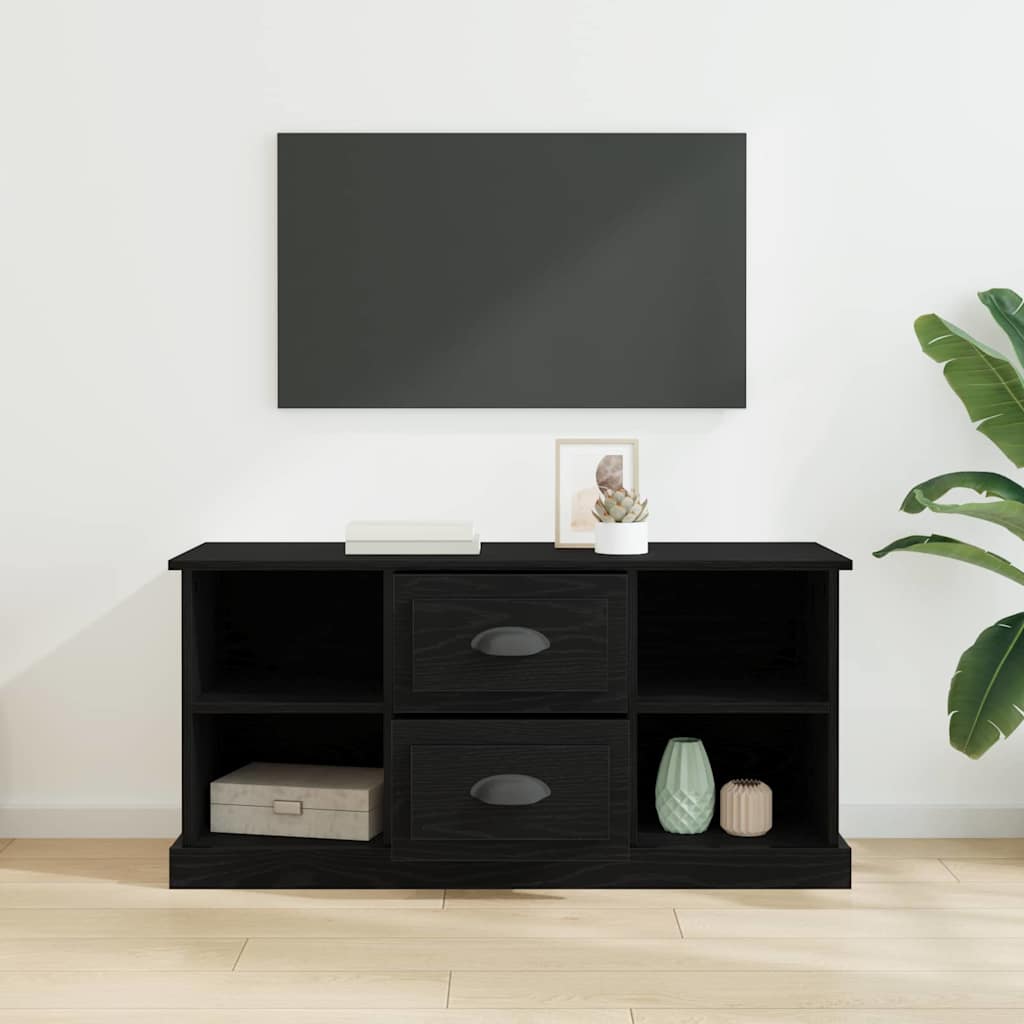 TV Cabinet Black Oak 99.5 x 35.5 x 48 cm Engineered Wood