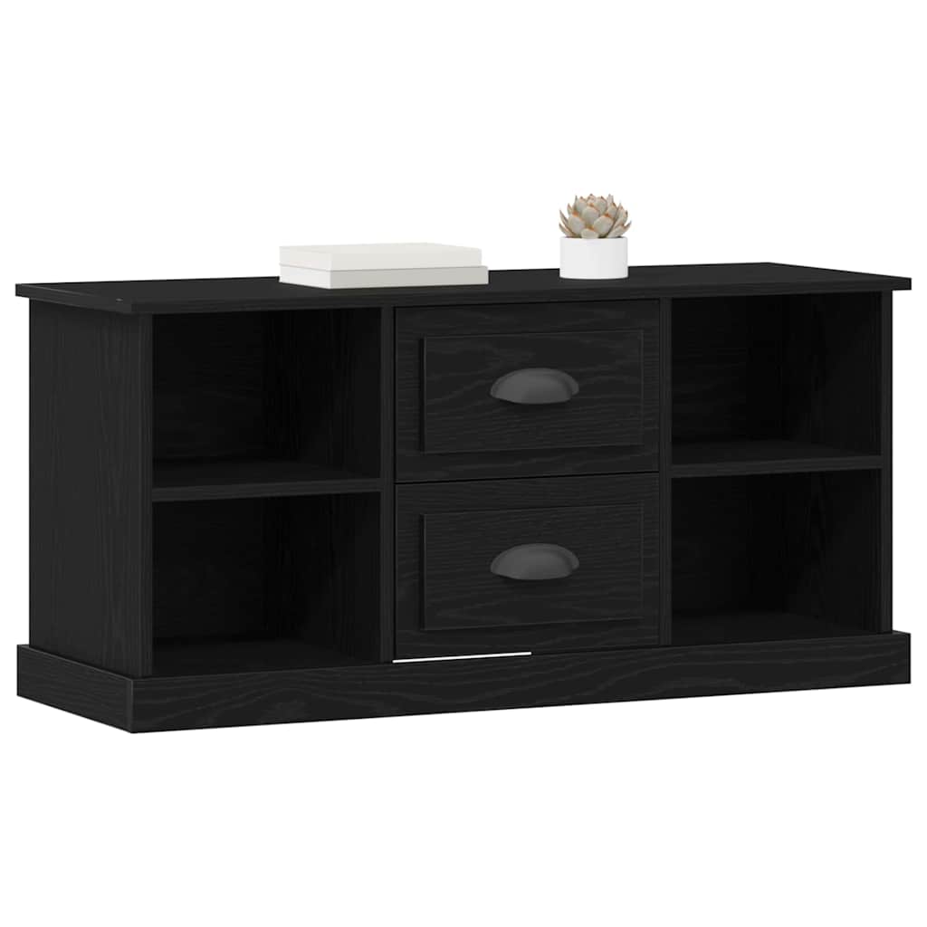 TV Cabinet Black Oak 99.5 x 35.5 x 48 cm Engineered Wood