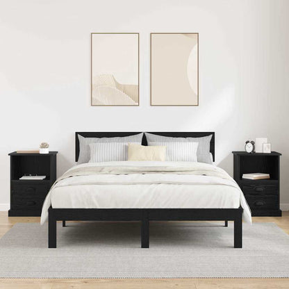 Bedside Cabinet 2 pcs Black oak 43 x 36 x 60 cm Engineered wood