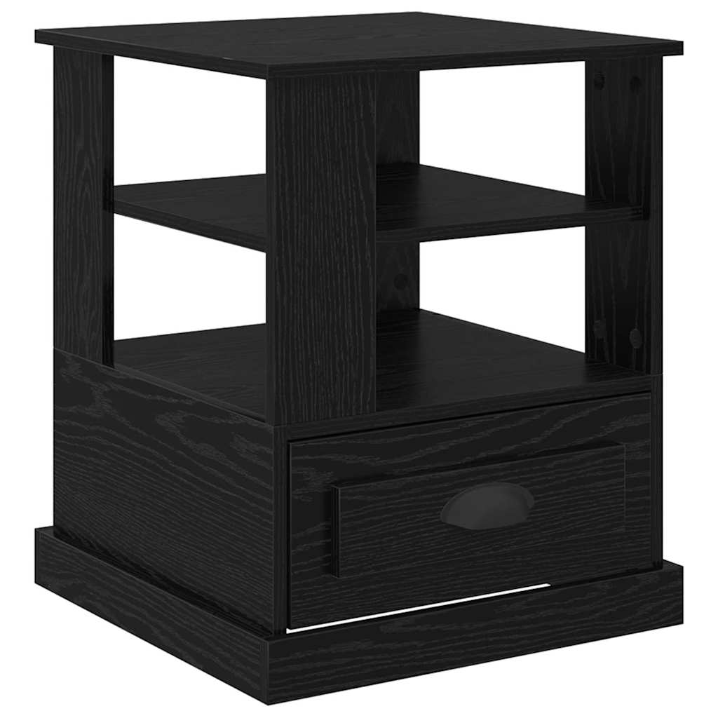 Bedside Cabinet Black oak 50 x 50 x 60 cm Engineered wood