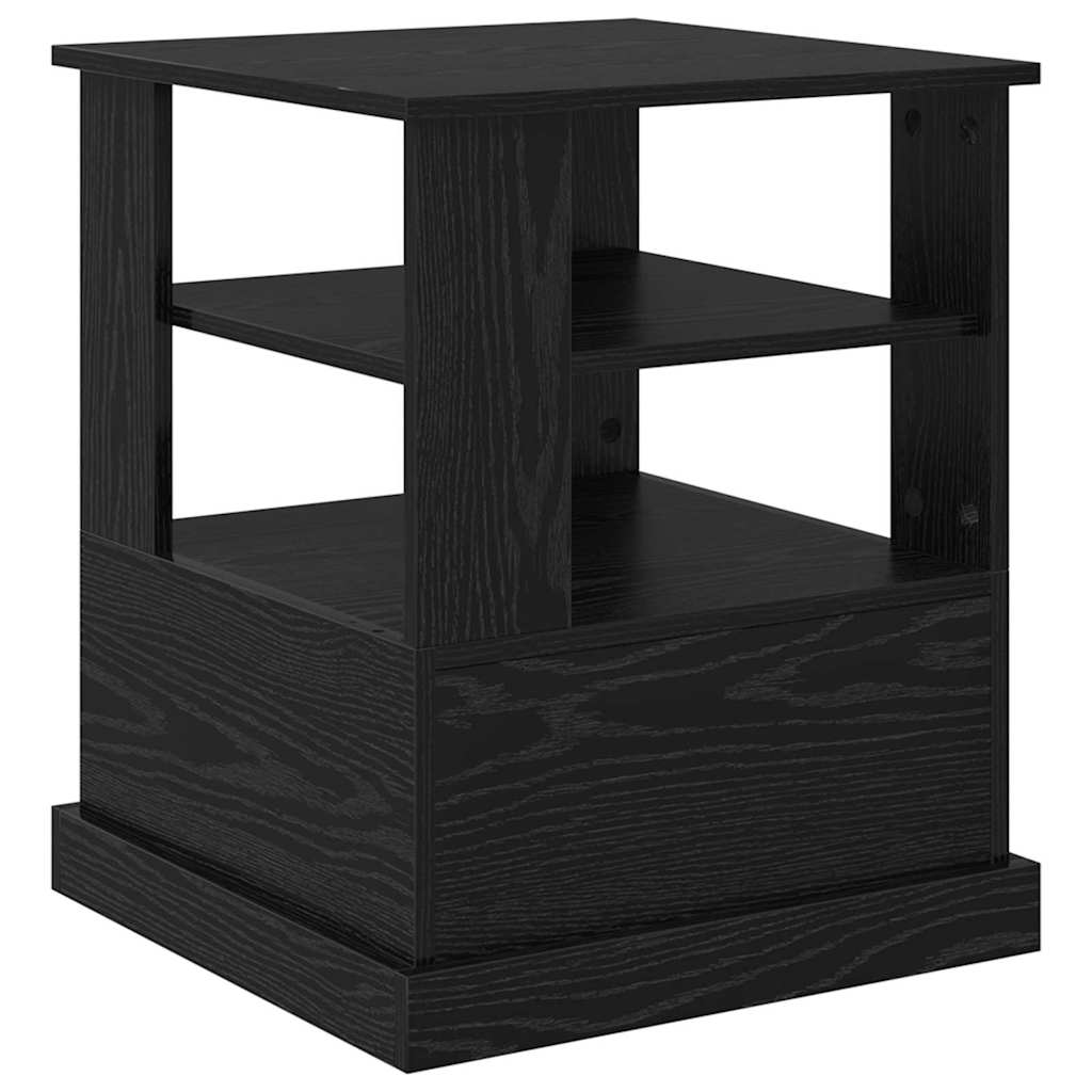 Bedside Cabinet Black oak 50 x 50 x 60 cm Engineered wood