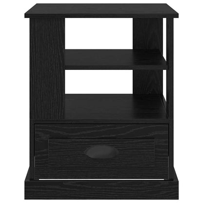 Bedside Cabinet Black oak 50 x 50 x 60 cm Engineered wood