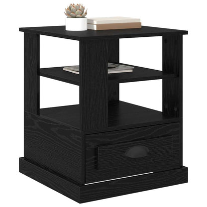 Bedside Cabinet Black oak 50 x 50 x 60 cm Engineered wood