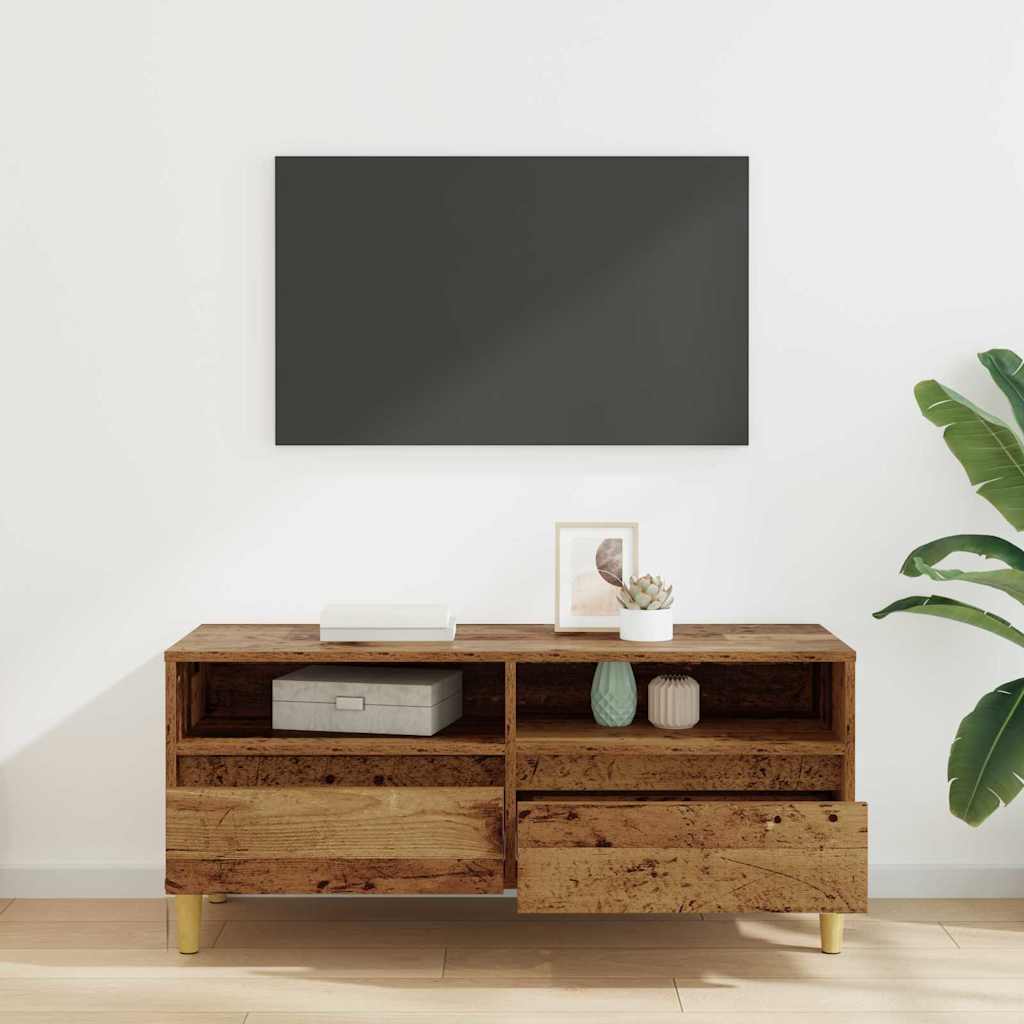 TV Cabinet Old Wood 100 x 34.5 x 44.5 cm Engineered Wood
