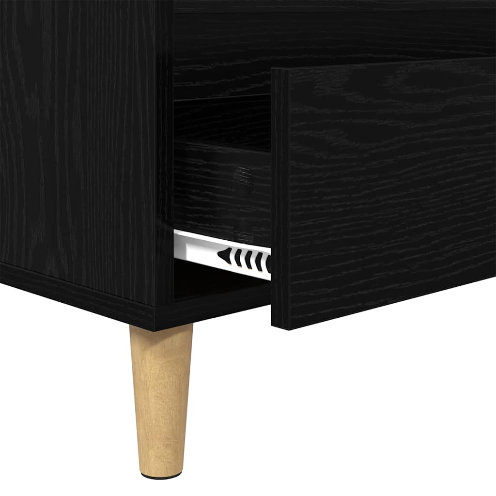 TV Cabinet Black Oak 100 x 34.5 x 44.5 cm Engineered Wood