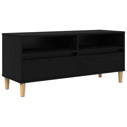 TV Cabinet Black Oak 100 x 34.5 x 44.5 cm Engineered Wood
