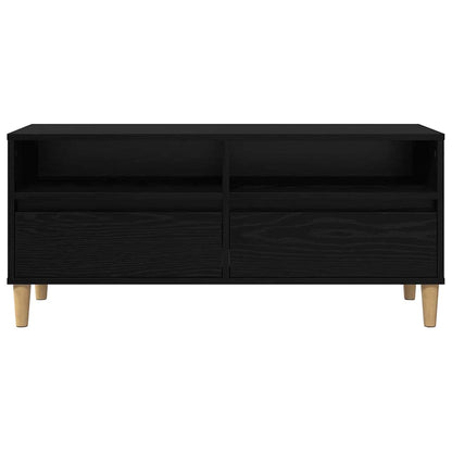 TV Cabinet Black Oak 100 x 34.5 x 44.5 cm Engineered Wood