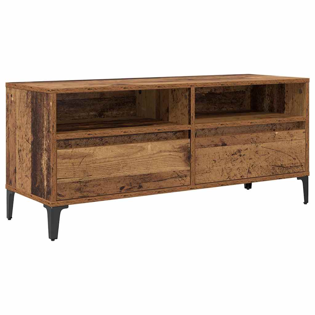 TV Cabinet with Drawer Old Wood 100 x 34.5 x 44.5 cm