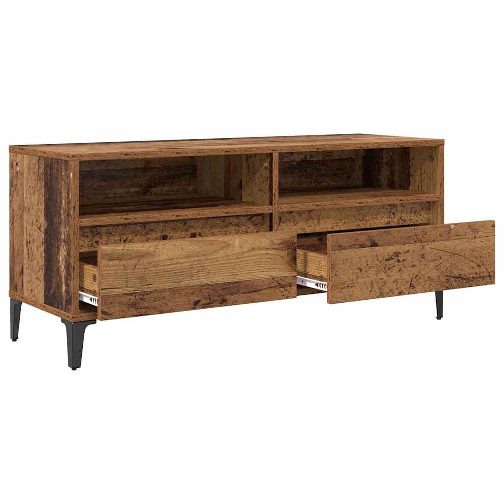 TV Cabinet with Drawer Old Wood 100 x 34.5 x 44.5 cm