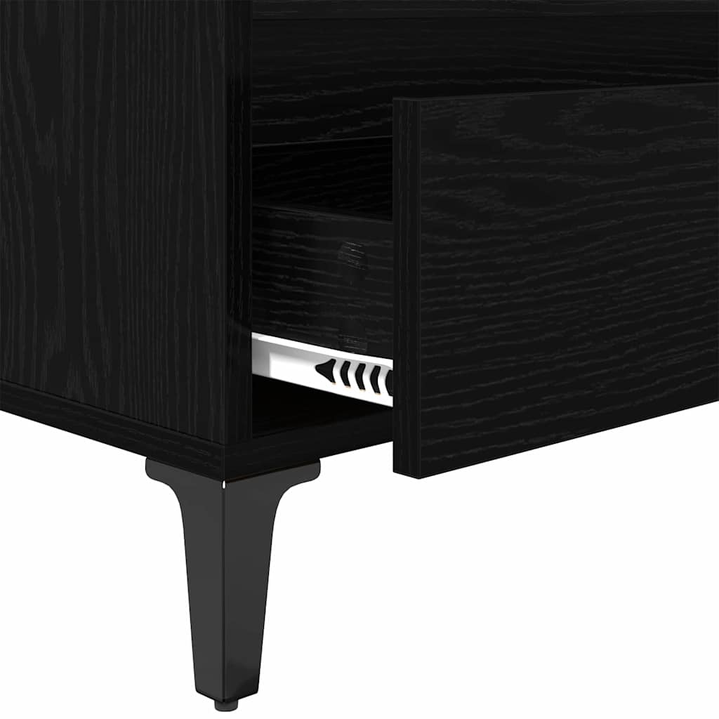 TV Cabinet with Drawer Black Oak 100 x 34.5 x 44.5 cm