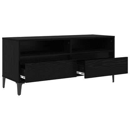 TV Cabinet with Drawer Black Oak 100 x 34.5 x 44.5 cm