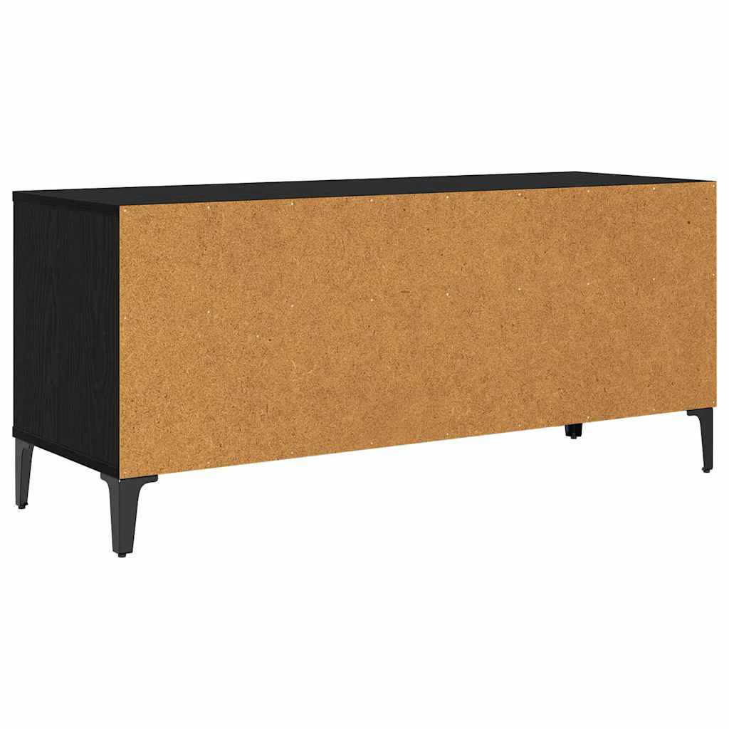 TV Cabinet with Drawer Black Oak 100 x 34.5 x 44.5 cm