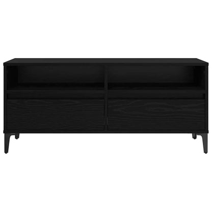 TV Cabinet with Drawer Black Oak 100 x 34.5 x 44.5 cm