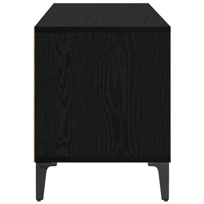 TV Cabinet with Drawer Black Oak 100 x 34.5 x 44.5 cm