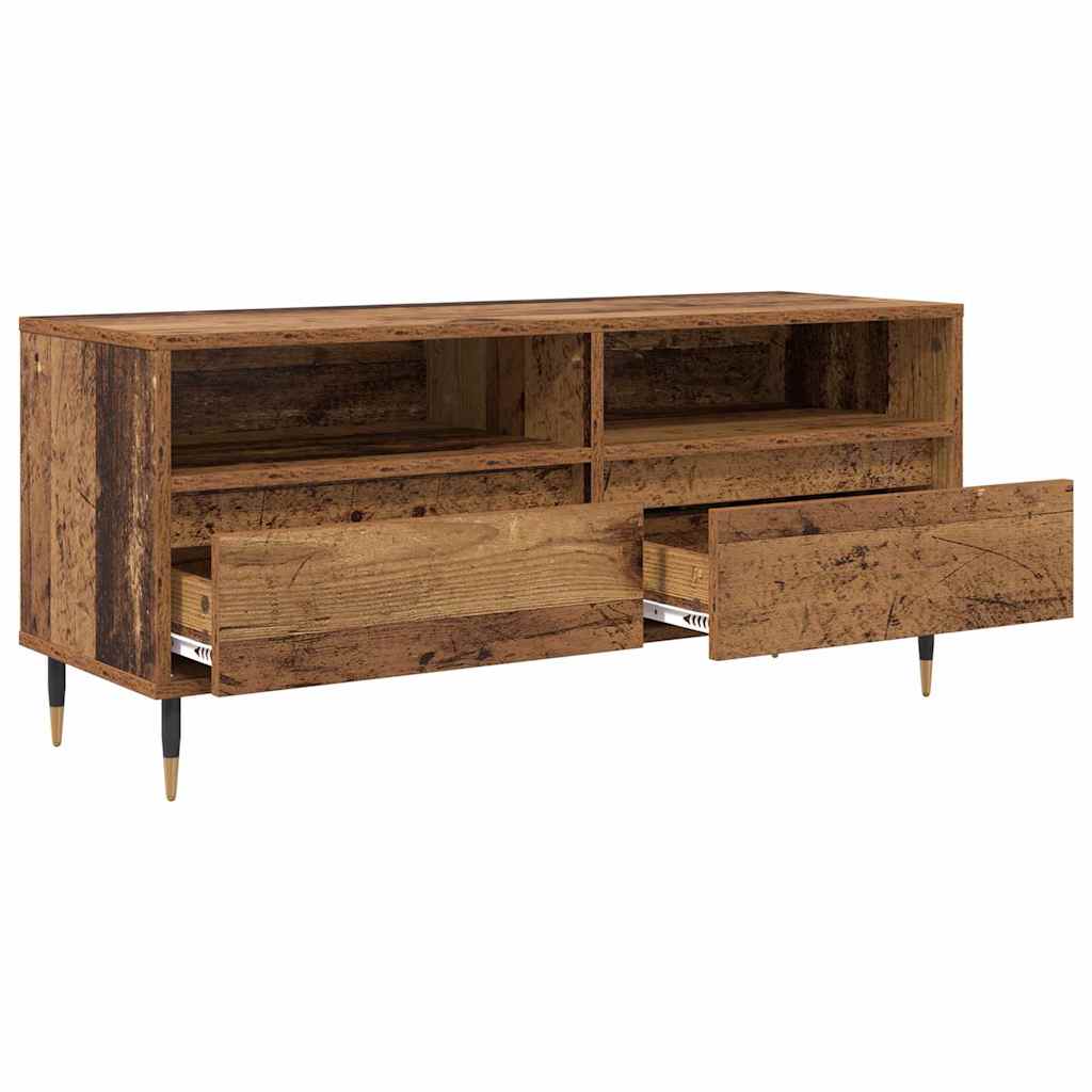 TV Cabinet with Drawer Old Wood 100 x 34.5 x 44.5 cm