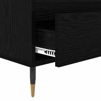 TV Cabinet with Drawer Black Oak 100 x 34.5 x 44.5 cm