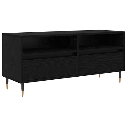 TV Cabinet with Drawer Black Oak 100 x 34.5 x 44.5 cm