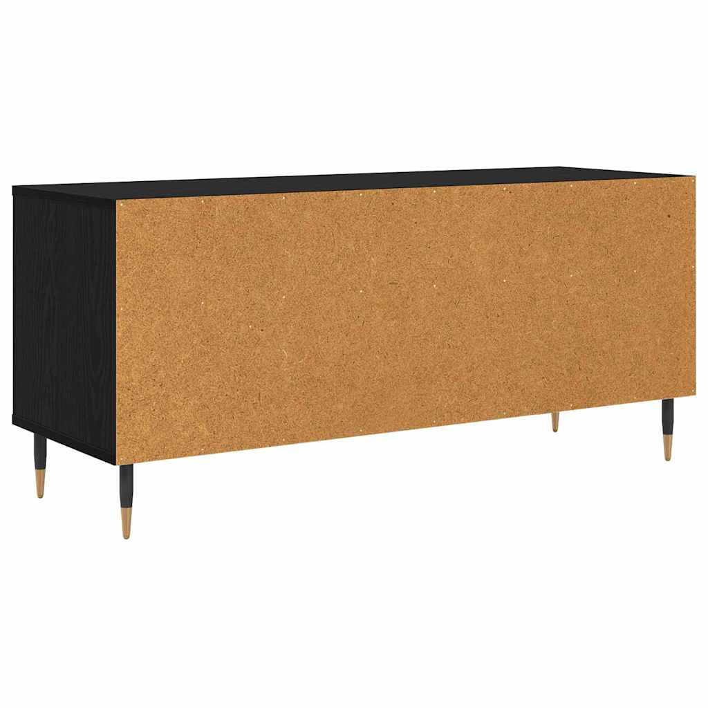 TV Cabinet with Drawer Black Oak 100 x 34.5 x 44.5 cm