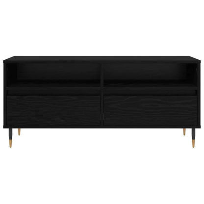 TV Cabinet with Drawer Black Oak 100 x 34.5 x 44.5 cm