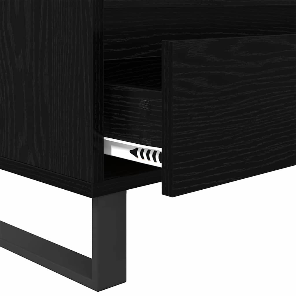 TV Cabinet with Drawer Black Oak 100 x 34.5 x 44.5 cm