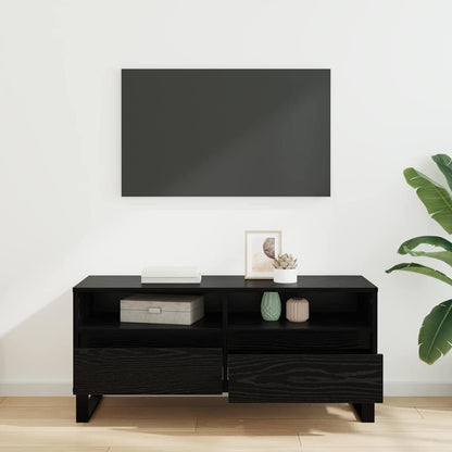 TV Cabinet with Drawer Black Oak 100 x 34.5 x 44.5 cm