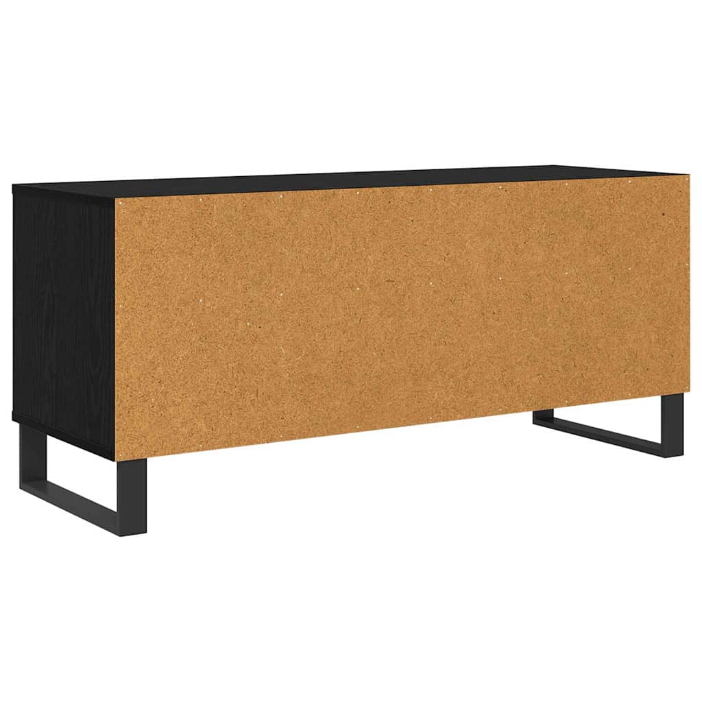 TV Cabinet with Drawer Black Oak 100 x 34.5 x 44.5 cm