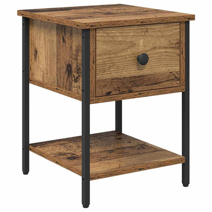 Bedside Table Old Wood 34 x 35.5 x 45 cm Engineered Wood