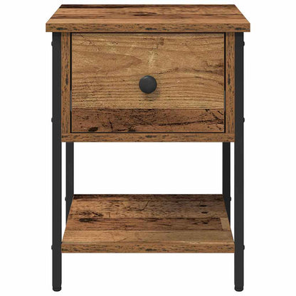 Bedside Table Old Wood 34 x 35.5 x 45 cm Engineered Wood