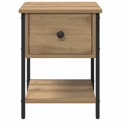 Bedside Table with Drawer 2 pcs Artisan oak 34 x 35.5 x 45 cm